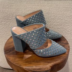 Beyoncé inspired Silver studded Denim Heels
